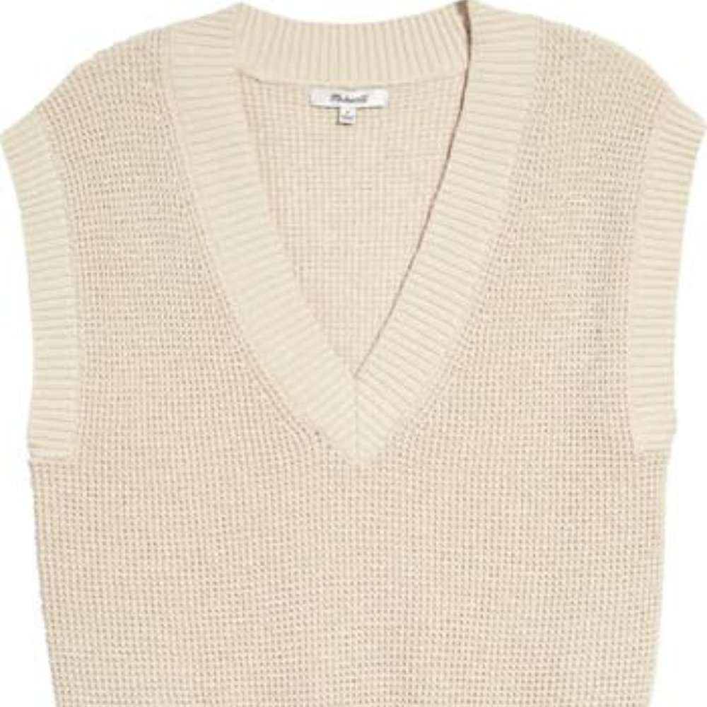 waffle v-neck sweater vest madewell